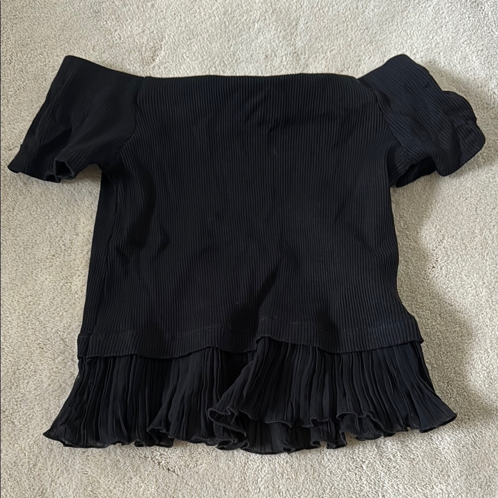 Elegant Black Off-Shoulder Top